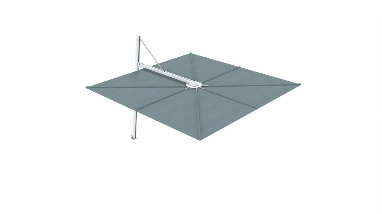 Versa UX cantilever umbrella - 3 m square - fabric in Acqua