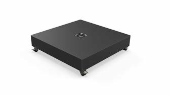 Base a crocera con copertura Black e 4 ruote  (mattonelle non incluse)