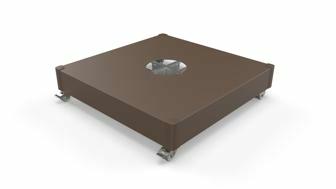 Base a crocera con copertura Bronze  e 4 ruote  (mattonelle non incluse)