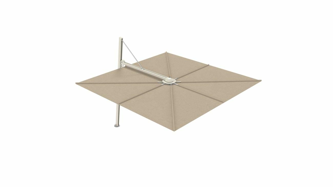 Versa UX cantilever umbrella - Sand - 3 m square - fabric in Colorum Sand - RAL 1013 Beige Limestone