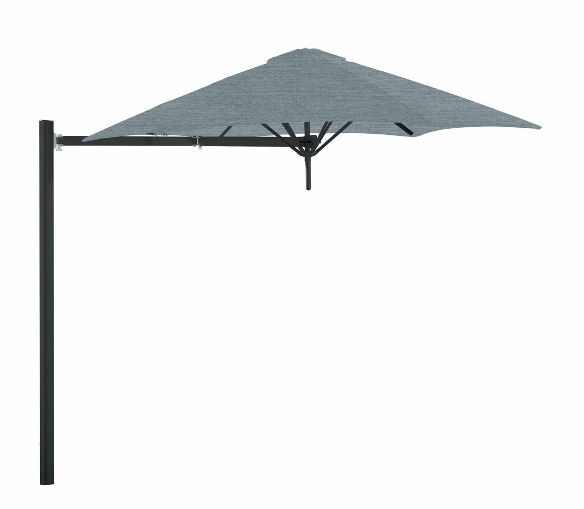Paraflex cantilever umbrella round 2,7 m with Acqua fabric and a Neo arm Black