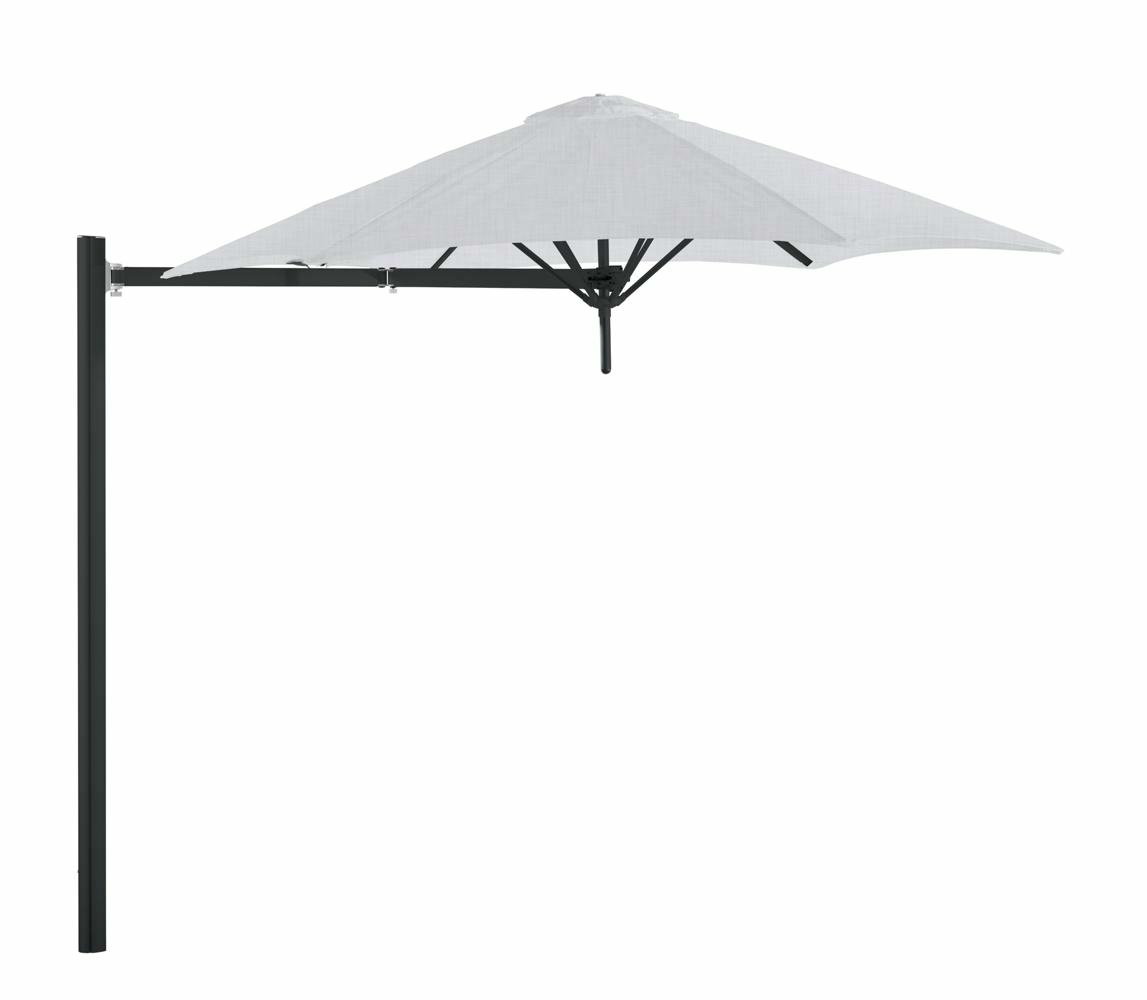 Paraflex cantilever umbrella round 2,7 m with Linen fabric and a Neo arm Black