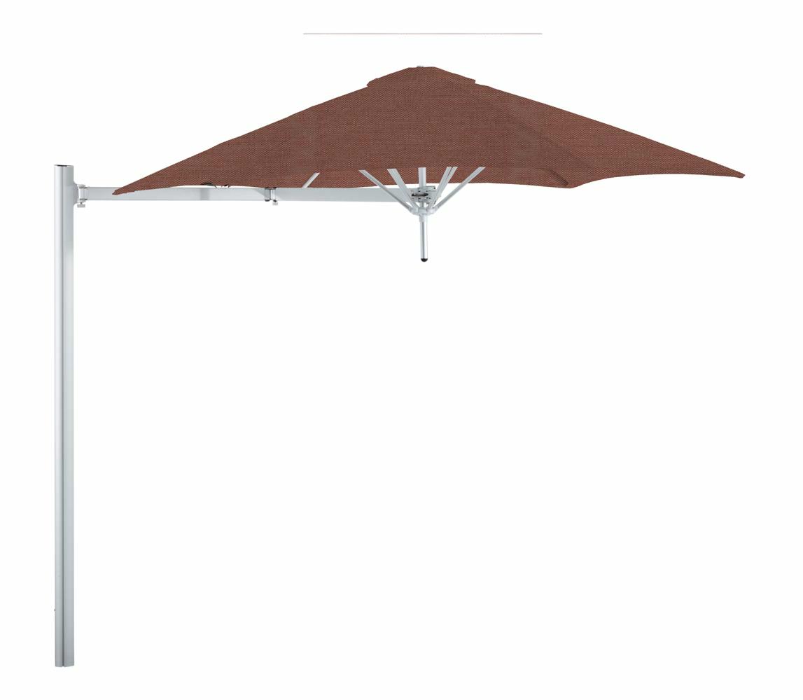 Paraflex cantilever umbrella round 2,7 m with Terra fabric and a Neo arm