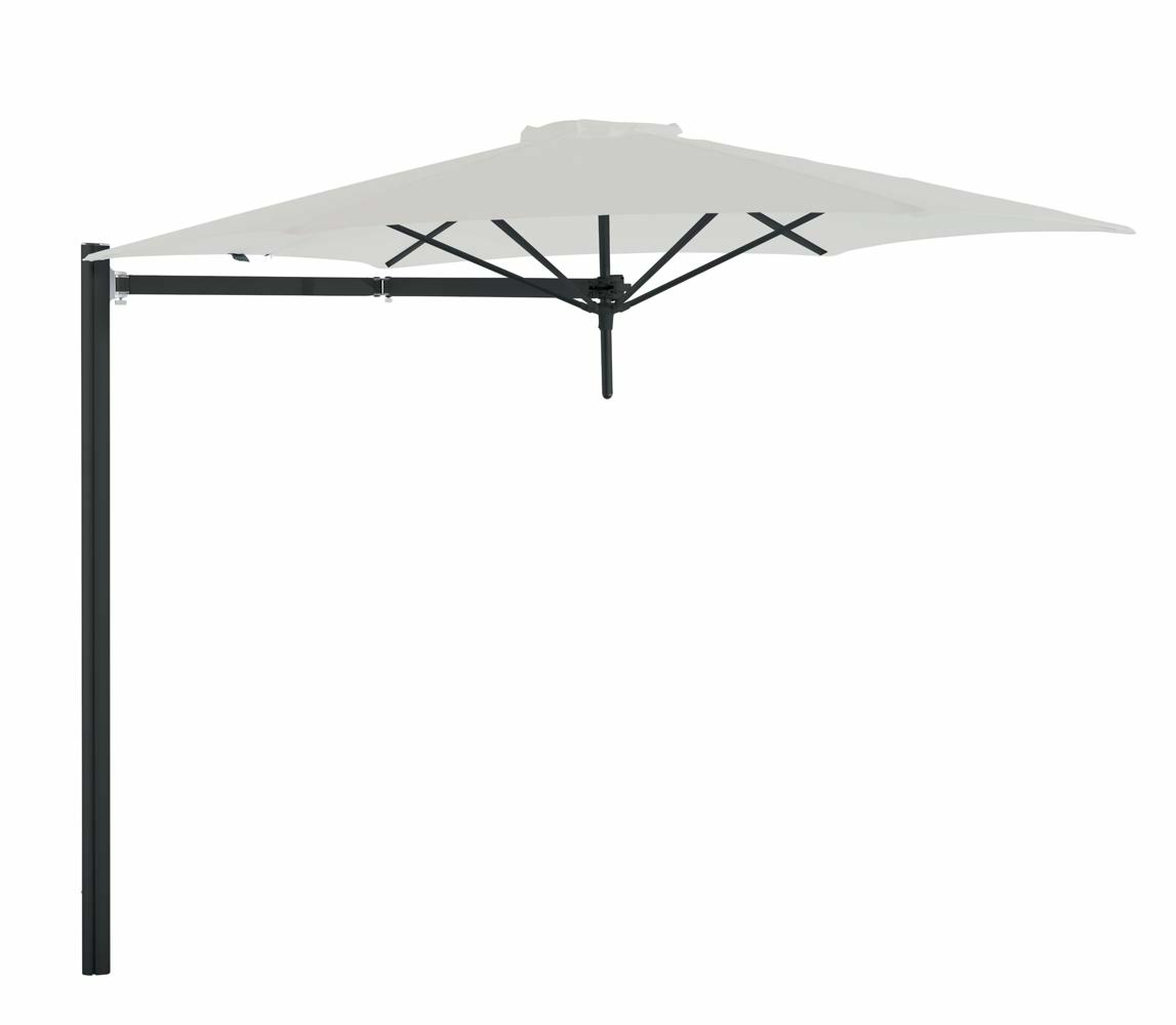 Paraflex cantilever umbrella round 3 m with Canvas fabric and a Neo arm Black