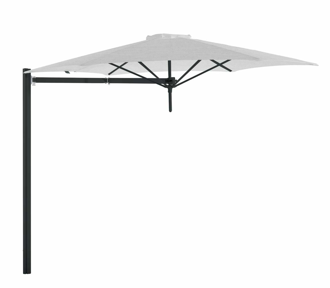 Paraflex cantilever umbrella round 3 m with Marble fabric and a Neo arm Black