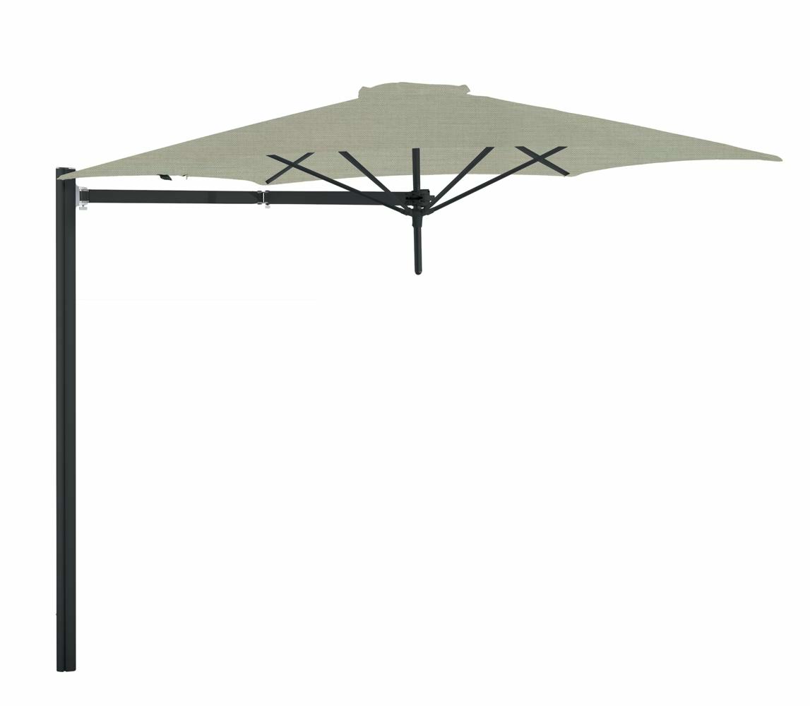 Paraflex cantilever umbrella round 3 m with Apio fabric and a Neo arm Black