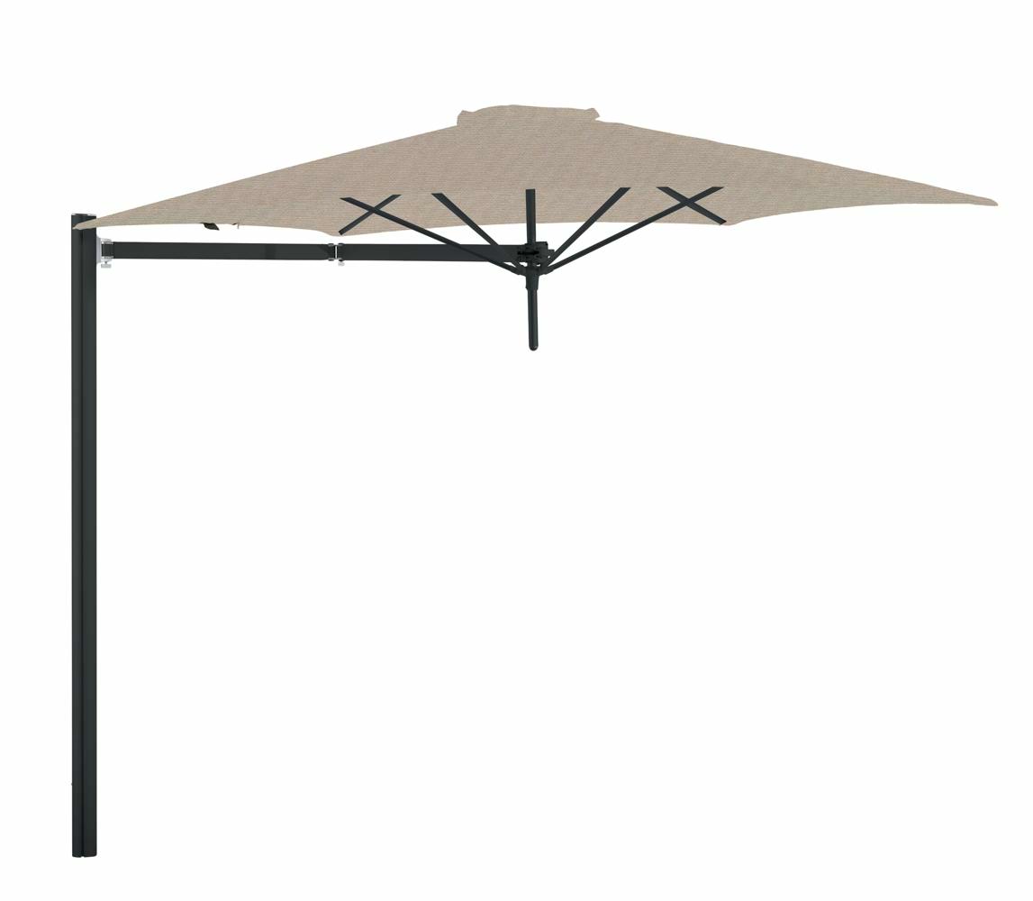 Paraflex cantilever umbrella round 3 m with Avena fabric and a Neo arm Black