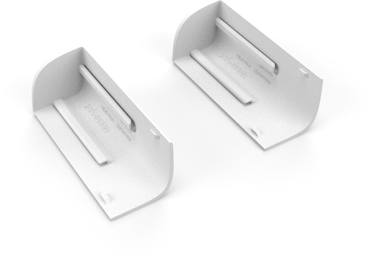 Set de 2 pièces de coin pour cache BLANC de la base à dalles
