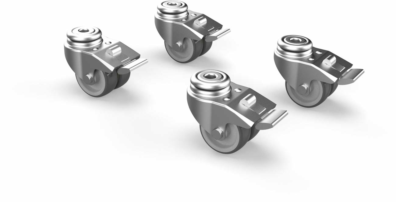 Set de 4 roues avec frein pour Umbrosa UX bases et base Infina (production depuis 2020)