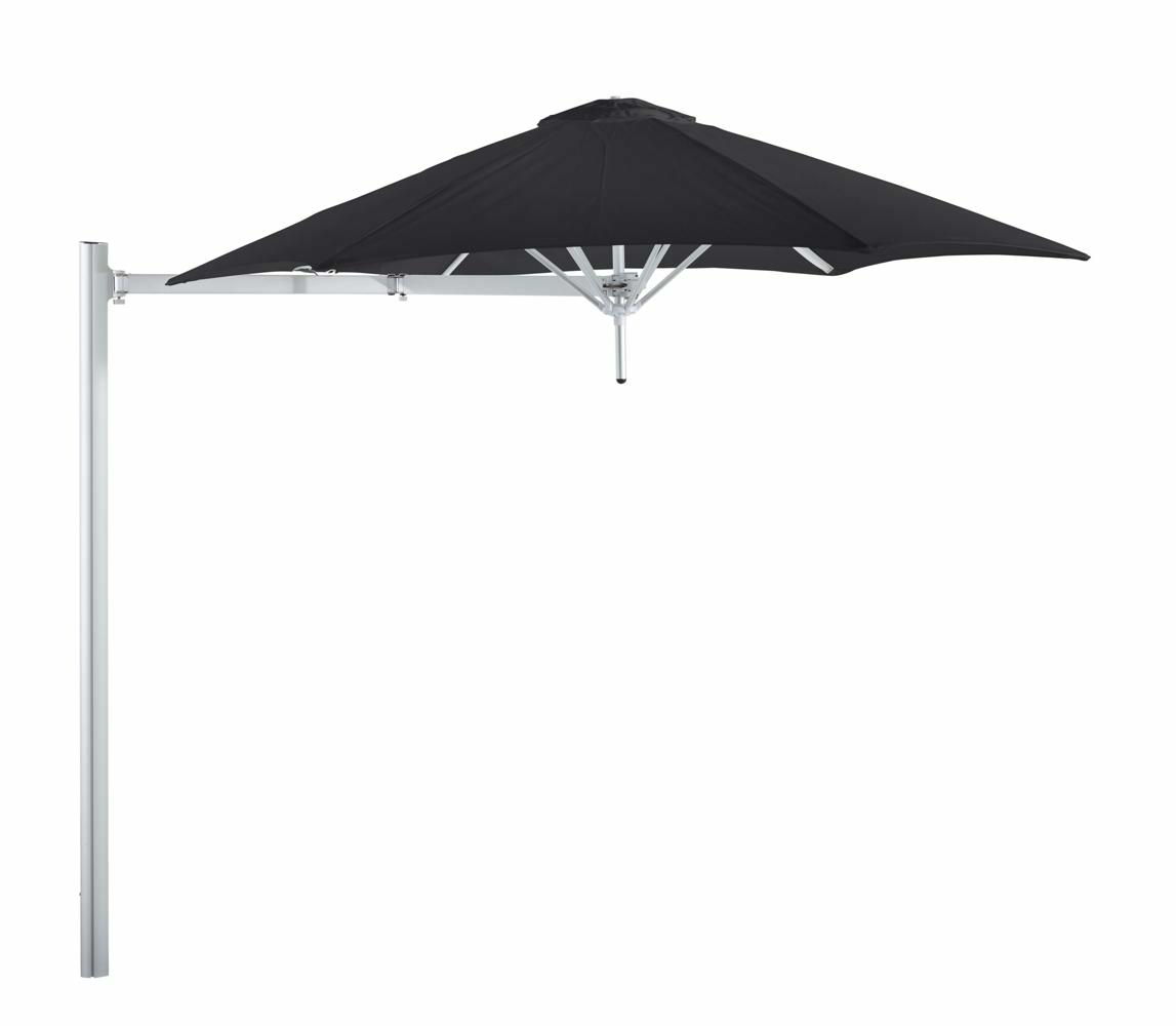 Paraflex cantilever umbrella round 2,7 m with Black fabric and a Neo arm