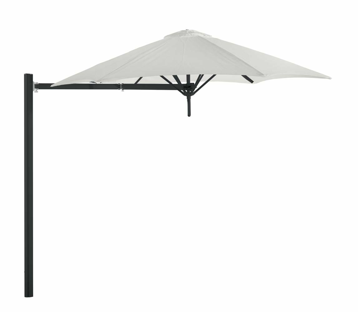 Paraflex cantilever umbrella round 2,7 m with Canvas fabric and a Neo arm Black
