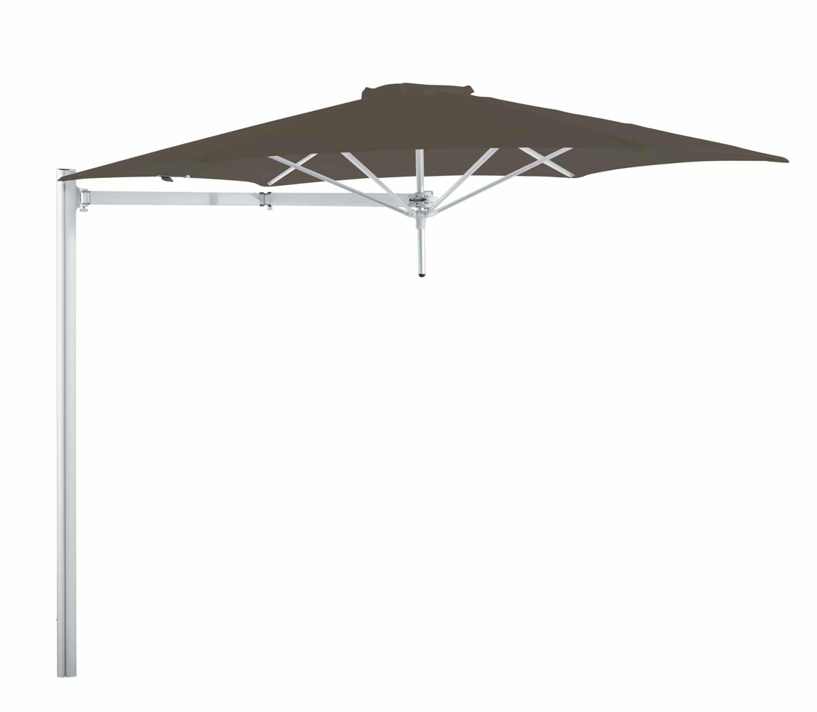 Paraflex cantilever umbrella round 3 m with Taupe fabric and a Neo arm
