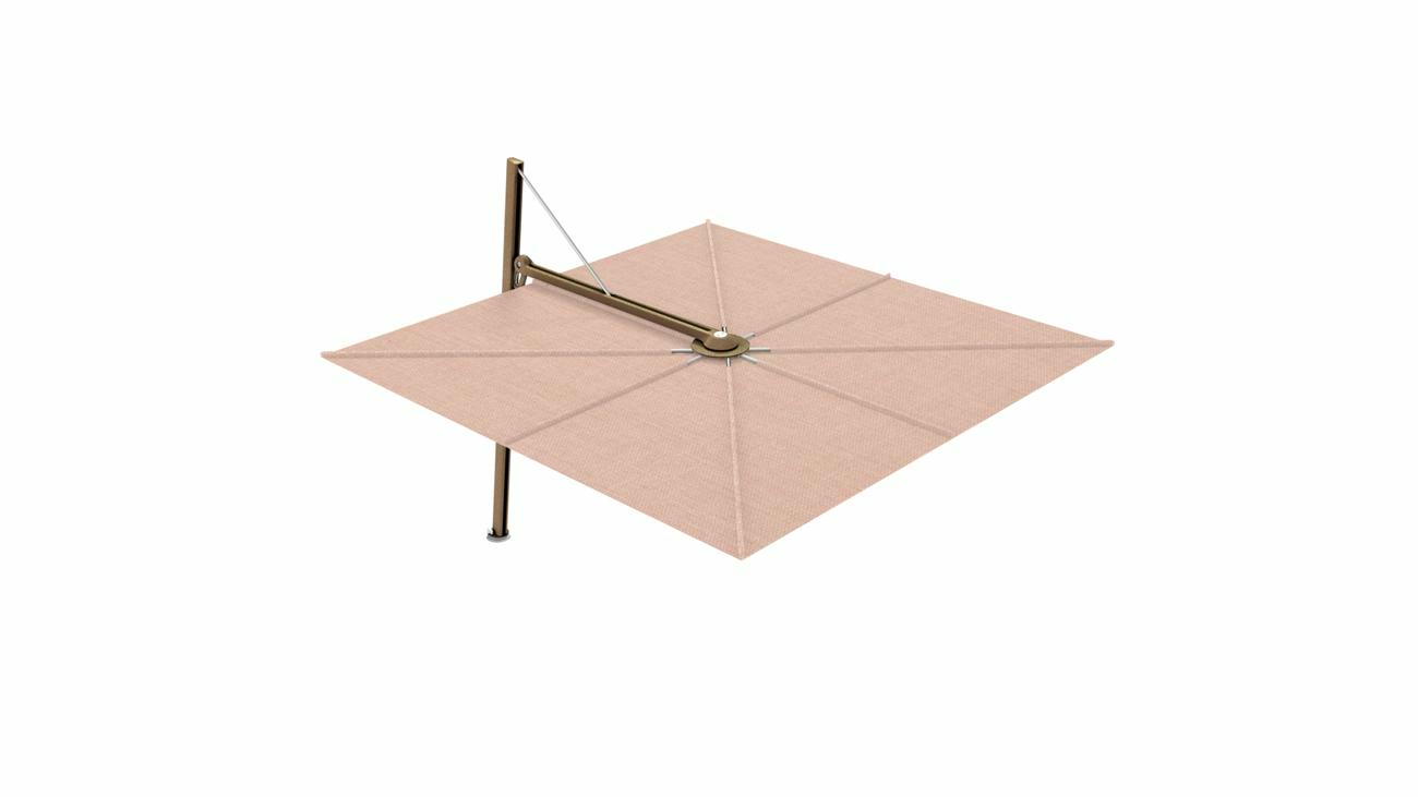Versa UX cantilever umbrella - 3 m square - fabric in Nectar