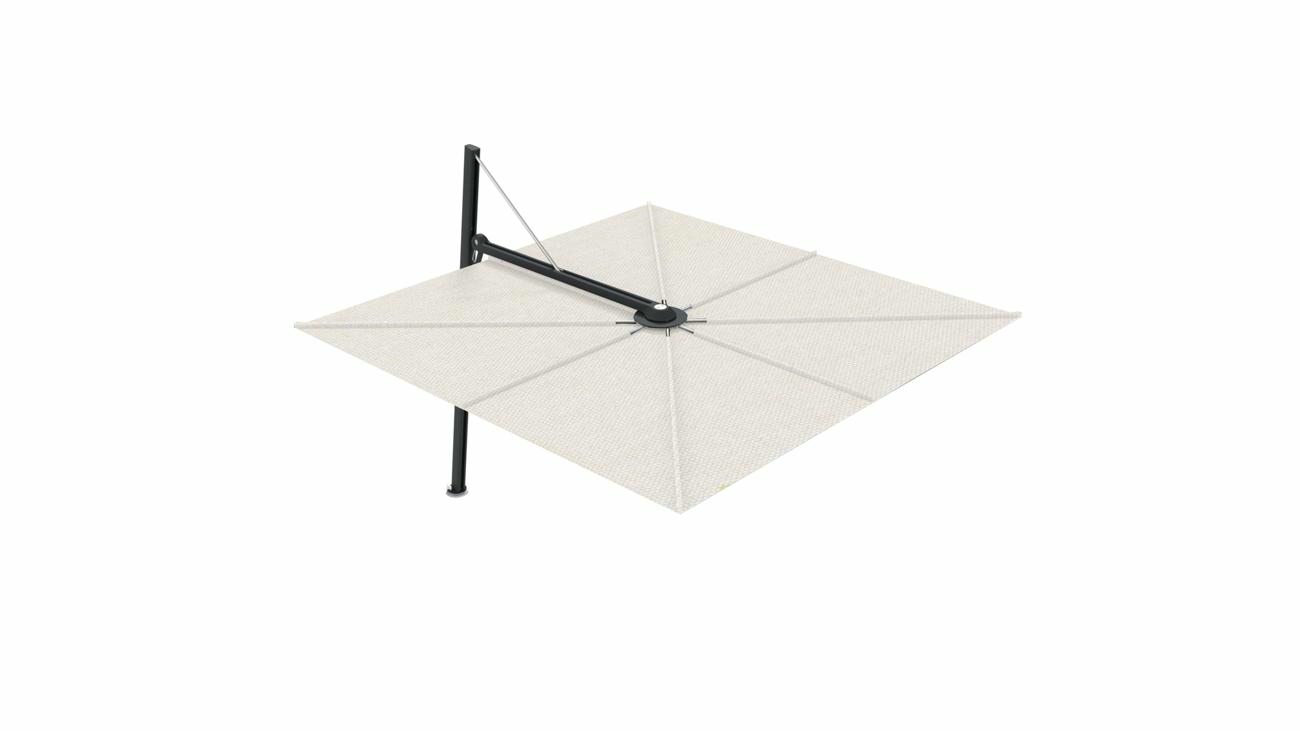 Versa UX cantilever umbrella - 3 m square - fabric in Black