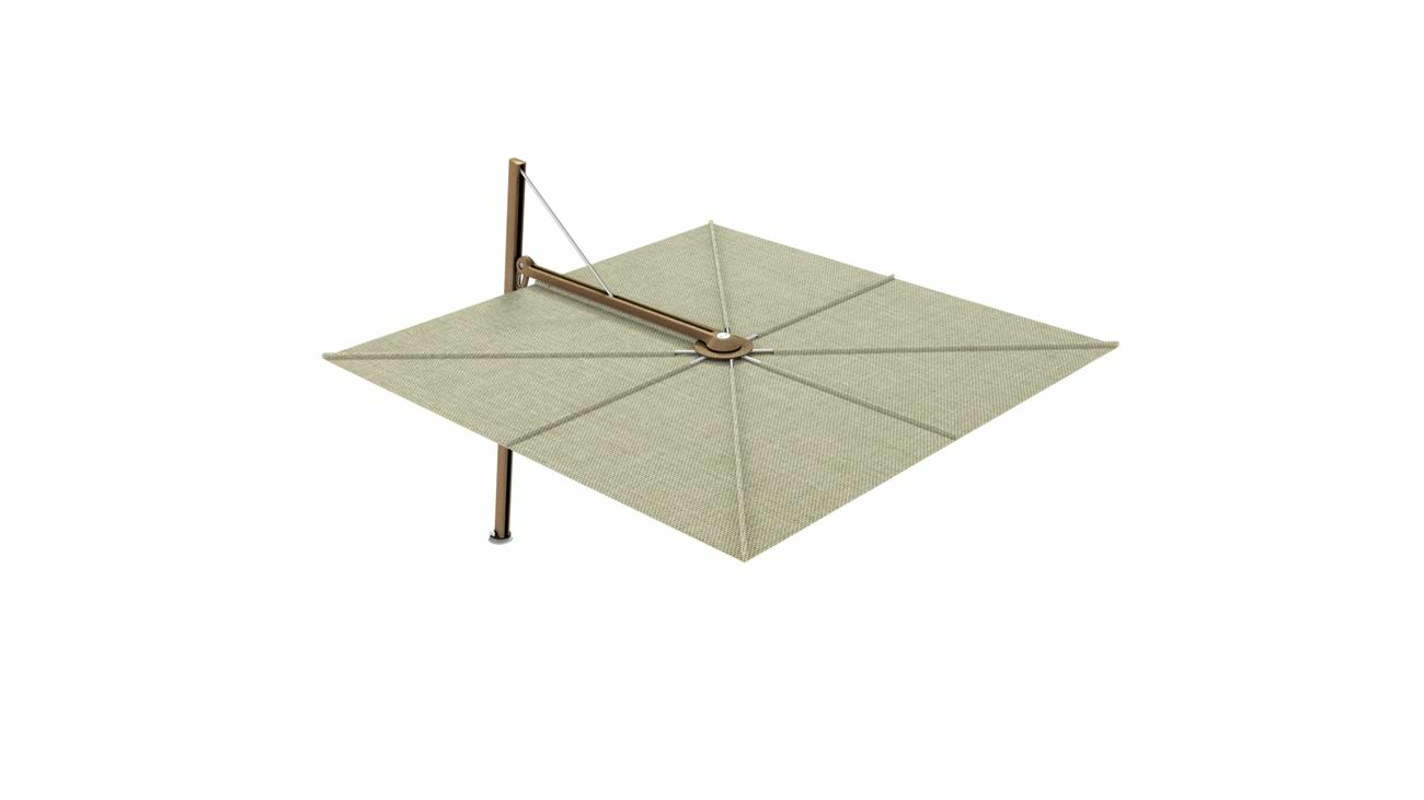 Versa cantilever umbrella - 3 m square - fabric in Apio