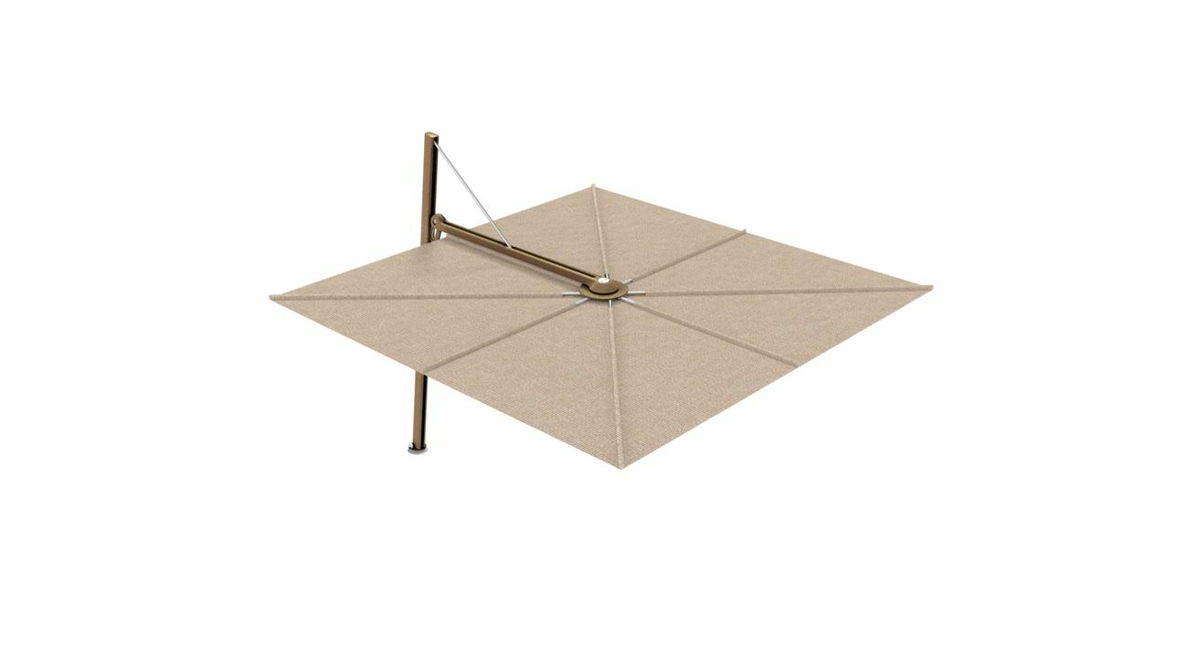 Versa UX cantilever umbrella - 3 m square - fabric in Avena
