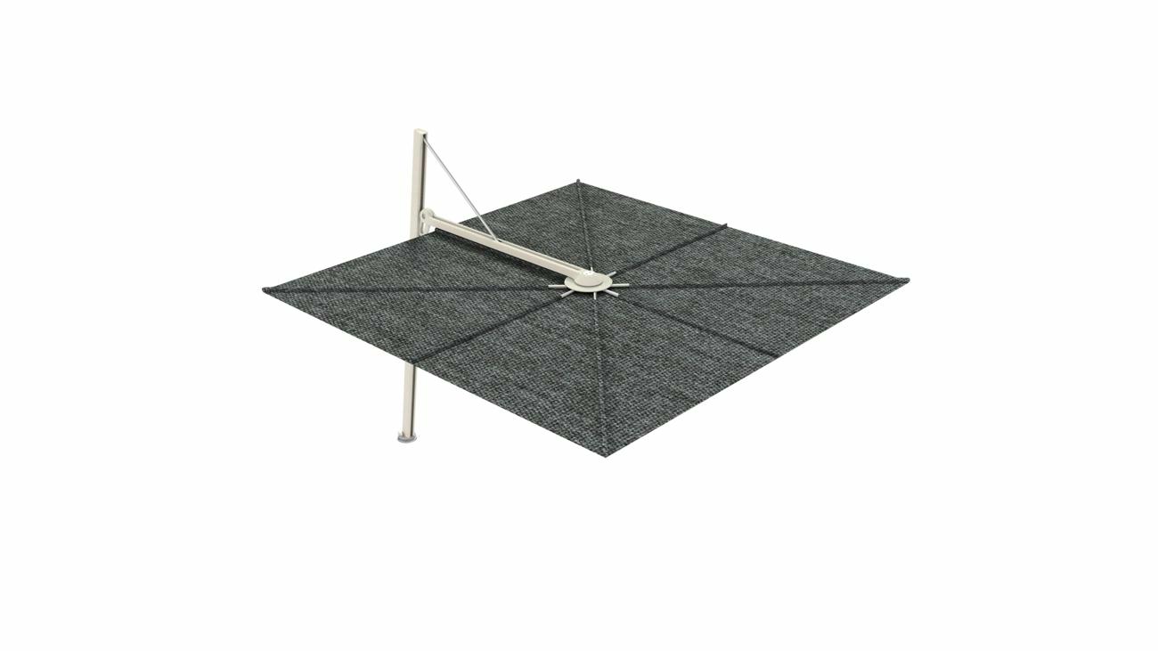 Versa UX cantilever umbrella - 3 m square - fabric in Flanelle