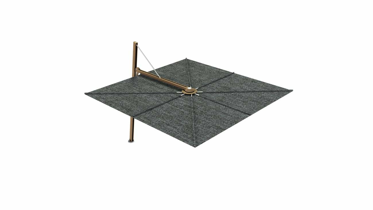 Versa UX cantilever umbrella - 3 m square - fabric in Flanelle