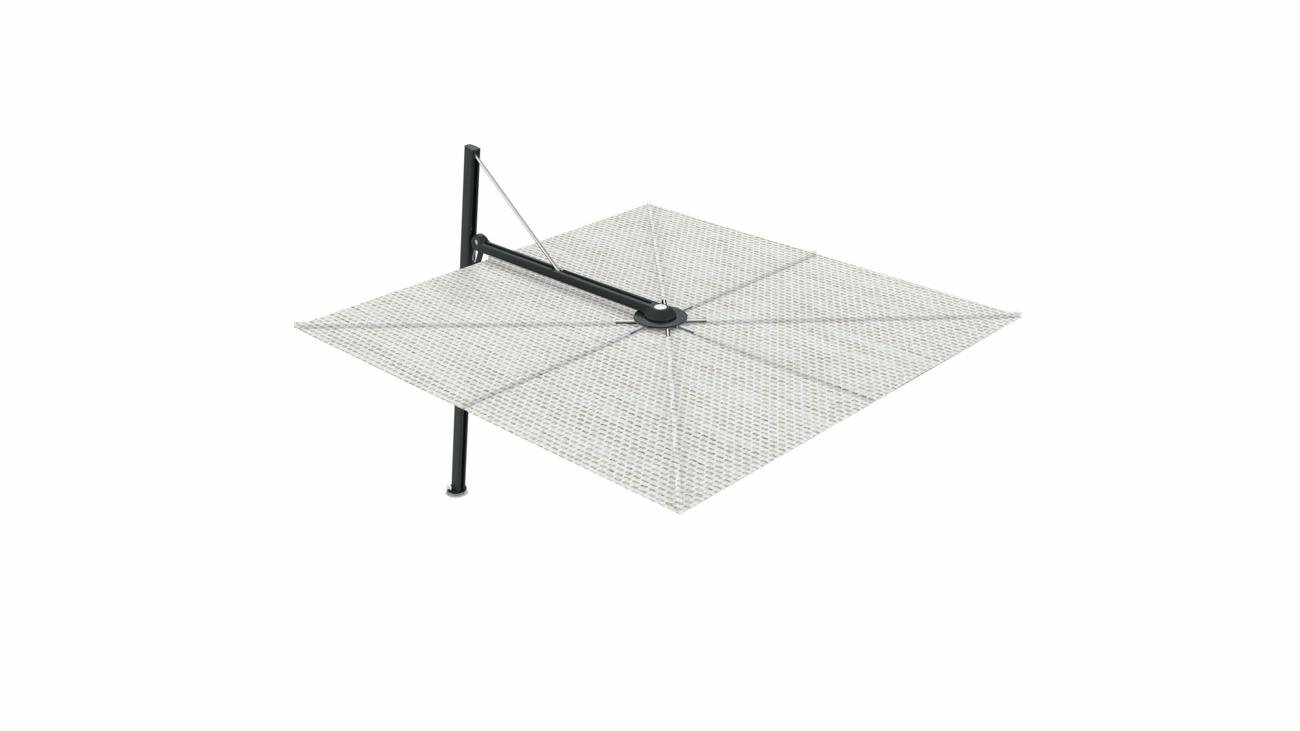 Versa UX cantilever umbrella - 3 m square - fabric in Marble