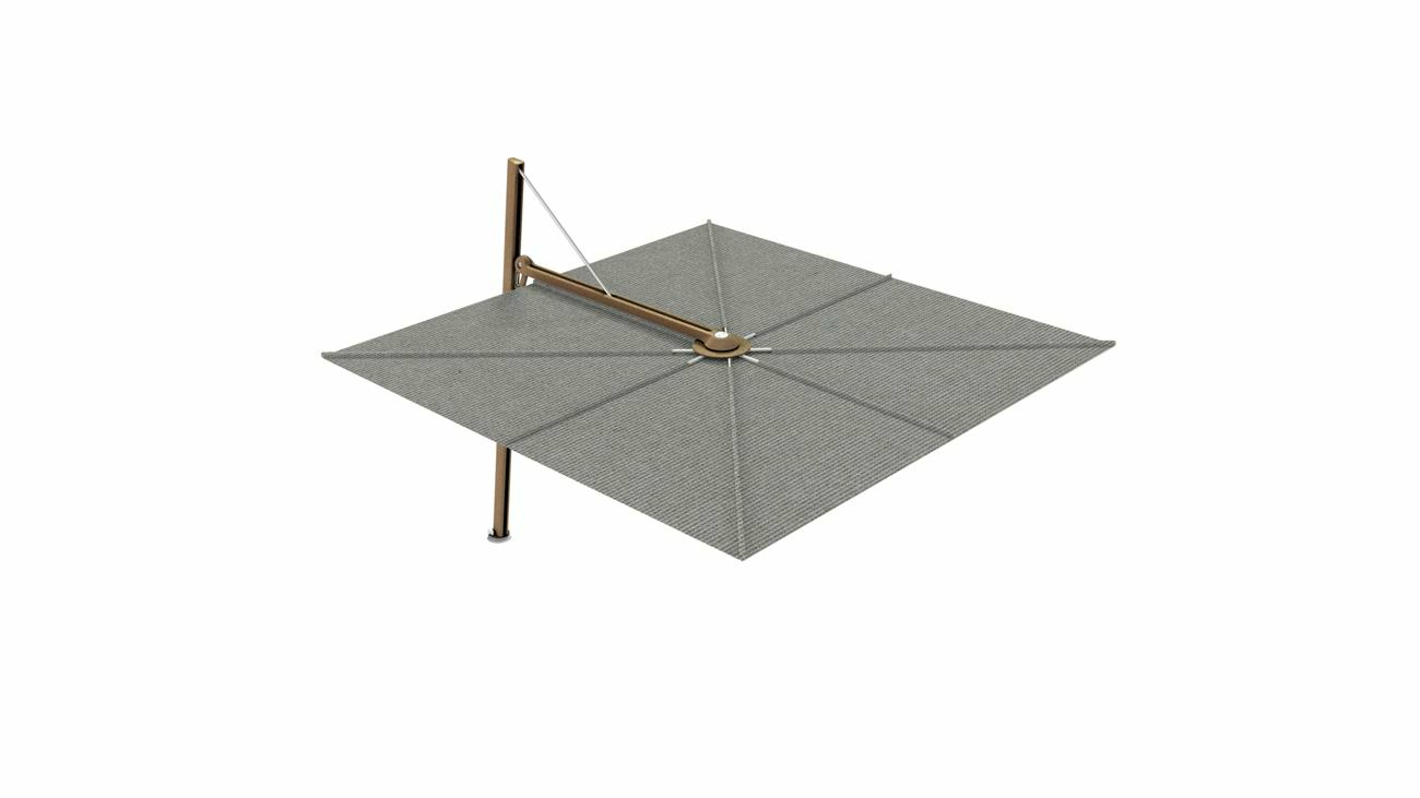 Versa UX cantilever umbrella - 3 m square - fabric in Grey