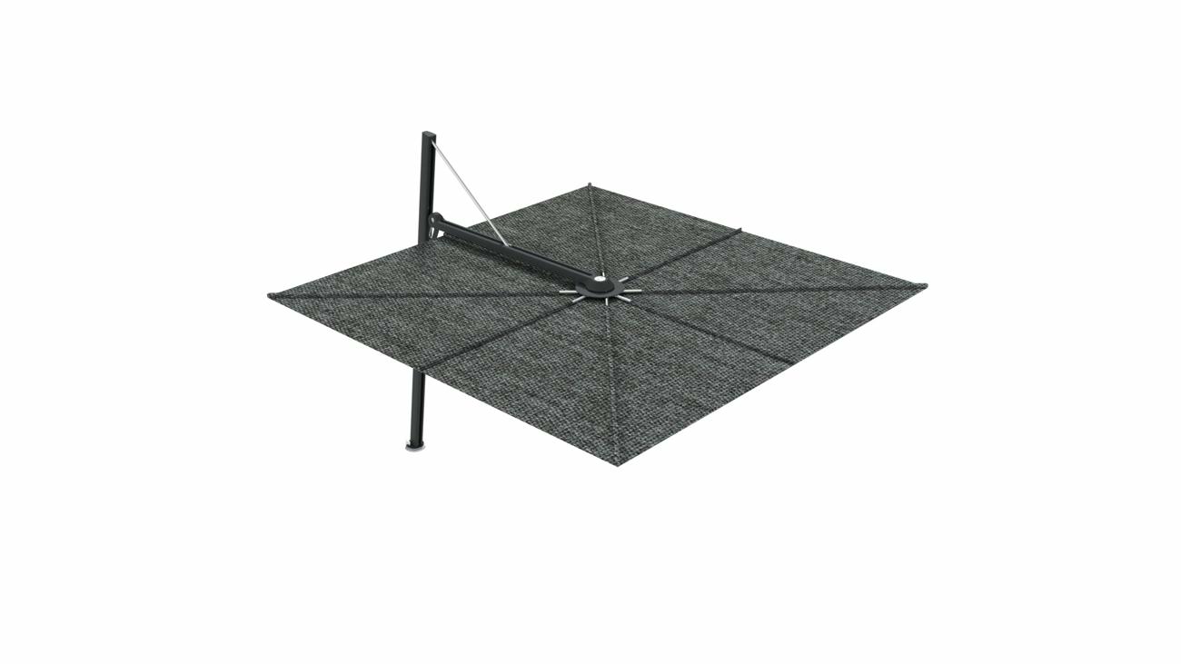 Versa UX cantilever umbrella - 3 m square - fabric in Flanelle