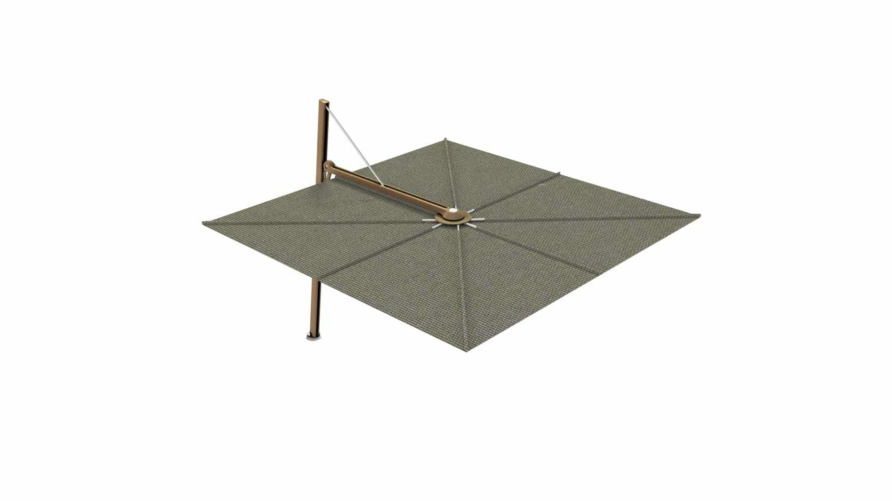 Versa UX cantilever umbrella - 3 m square - fabric in Grey