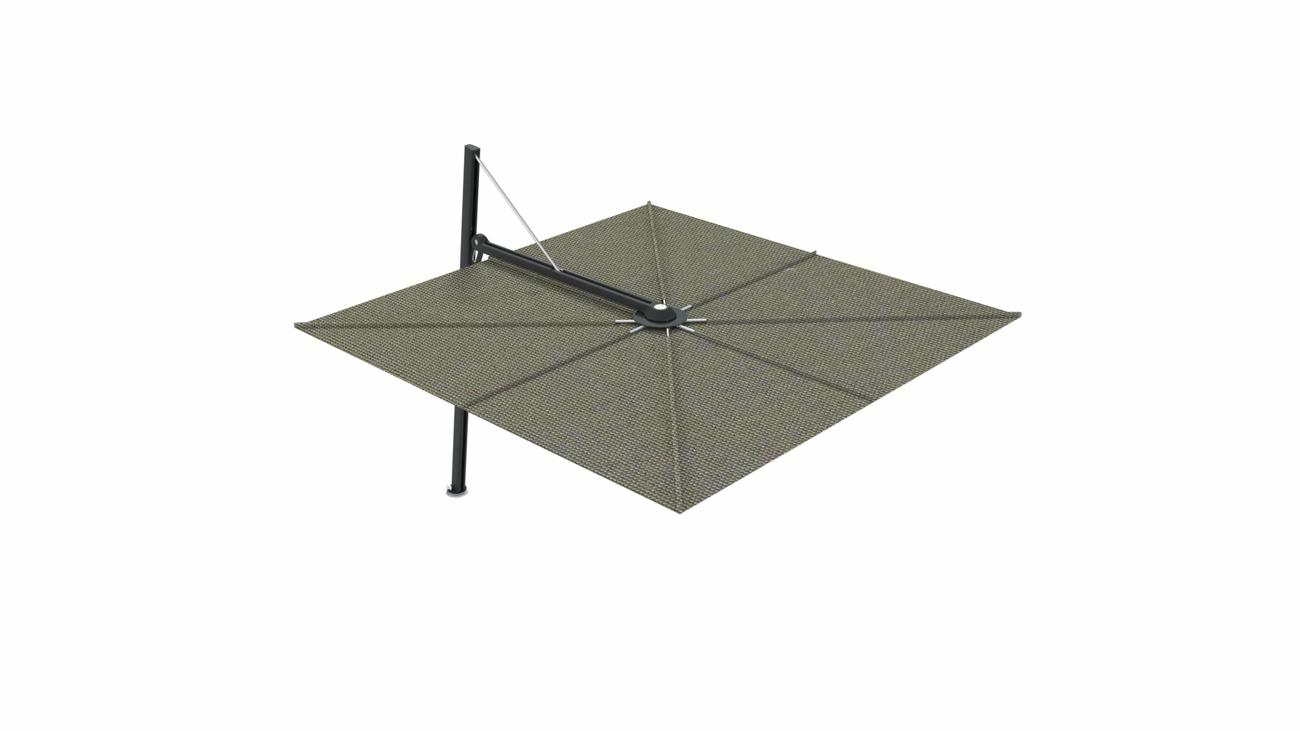 Versa UX cantilever umbrella - 3 m square - fabric in Grey