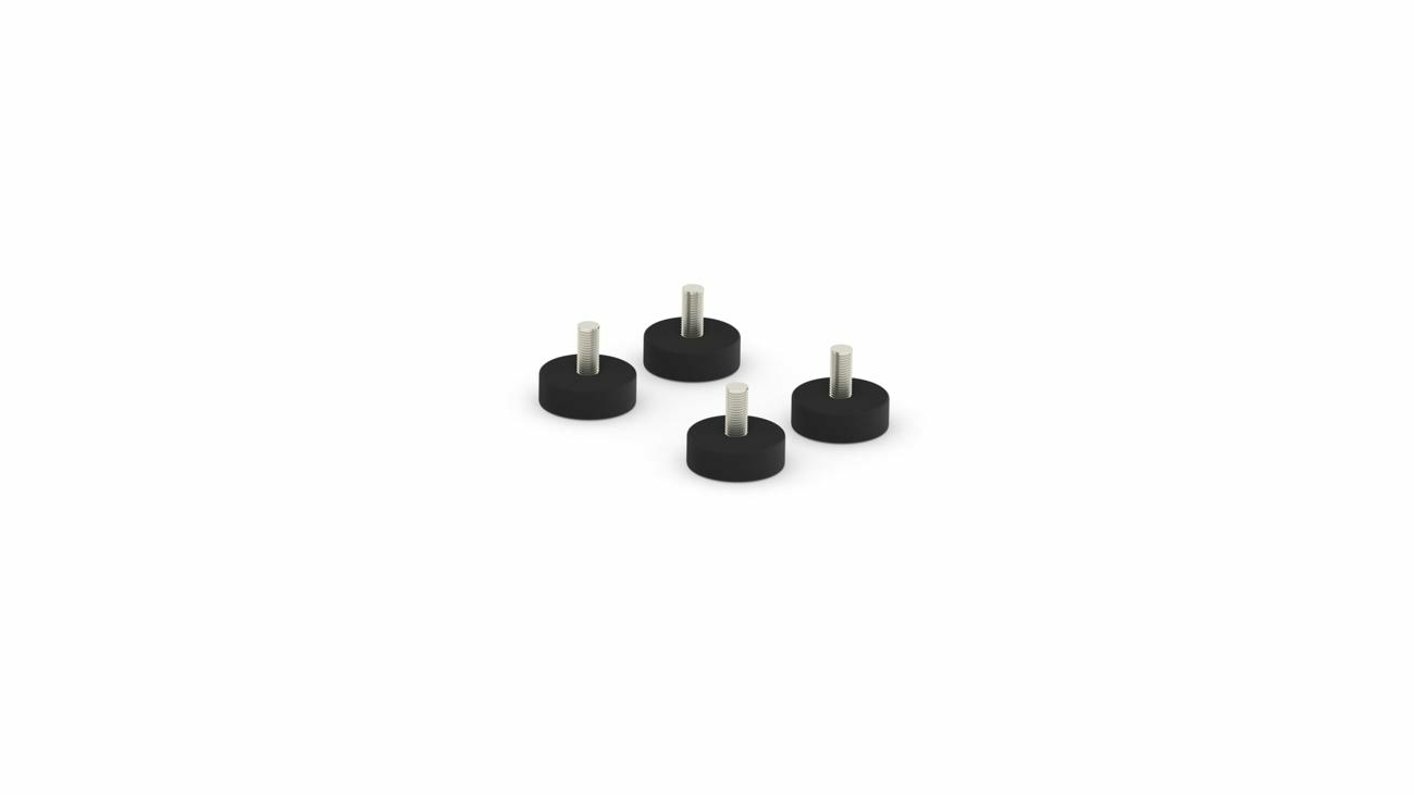 Levelling base feet for large flat base