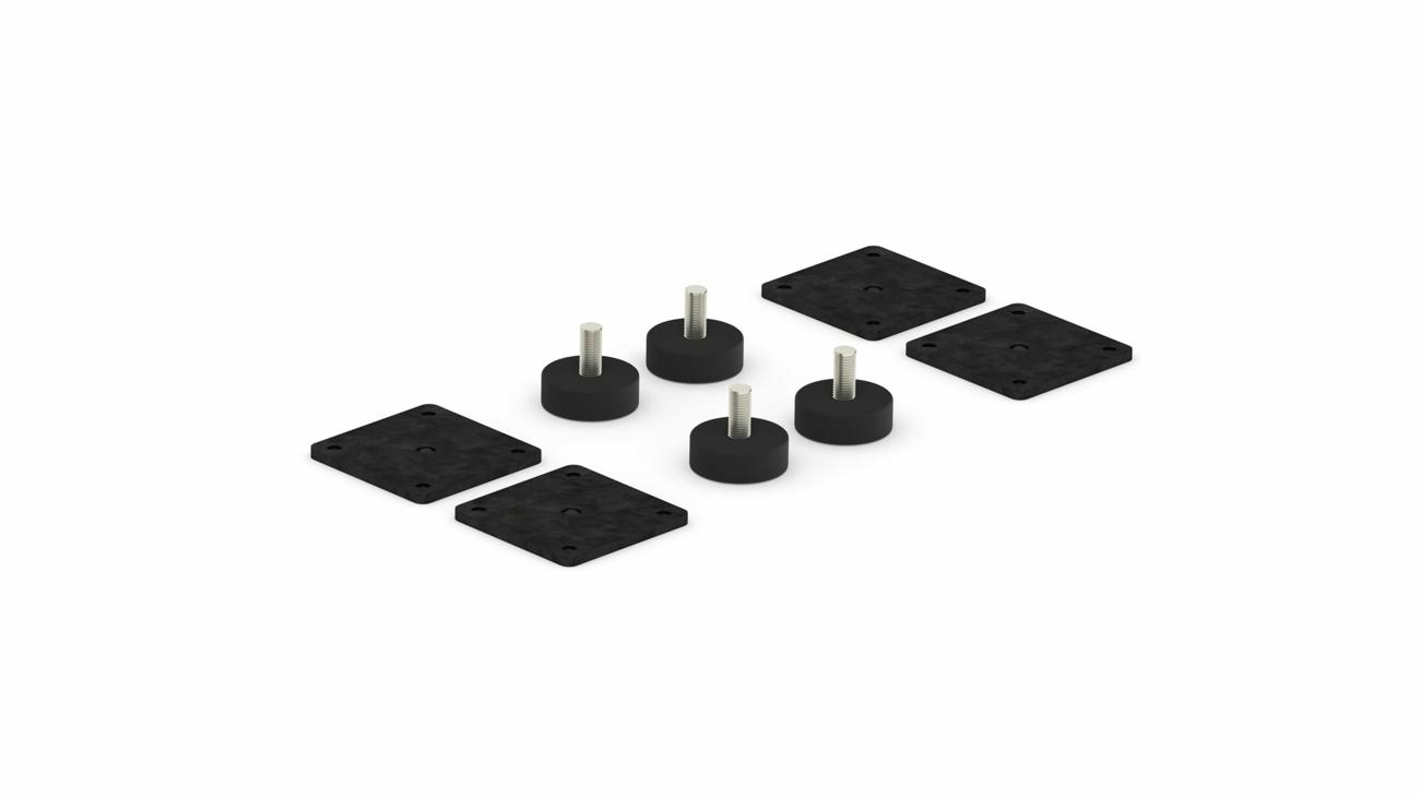 Levelling base feet for small flat base