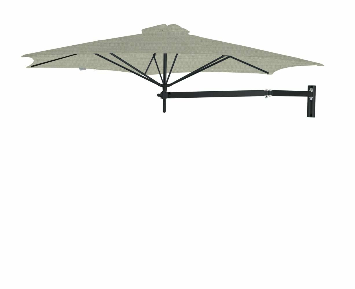 Paraflex wall mounted parasols round 3 m with Apio fabric and a Neo arm