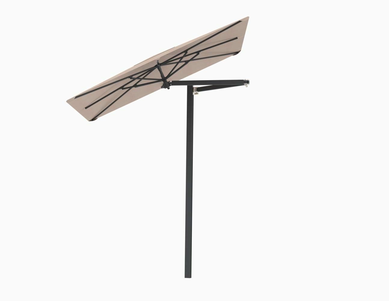 Paraflex cantilever umbrella square 2  m with Nectar  fabric and a Neo arm Black